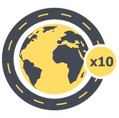 Over 245,000 miles of pavement surface condition assessment 10 times the Earth Circumference!